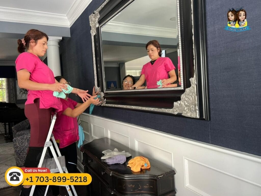 Post-party cleaning team working in Chantilly VA