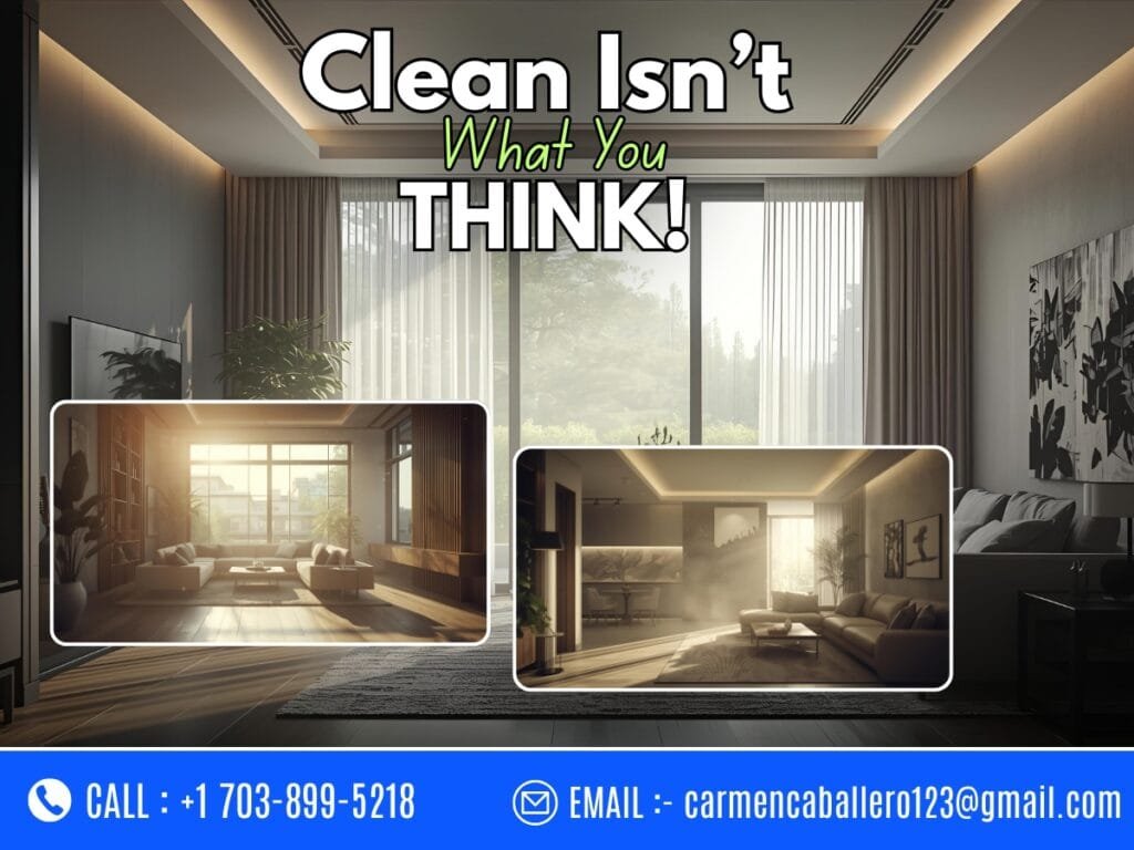 Modern home that looks clean but feels dusty