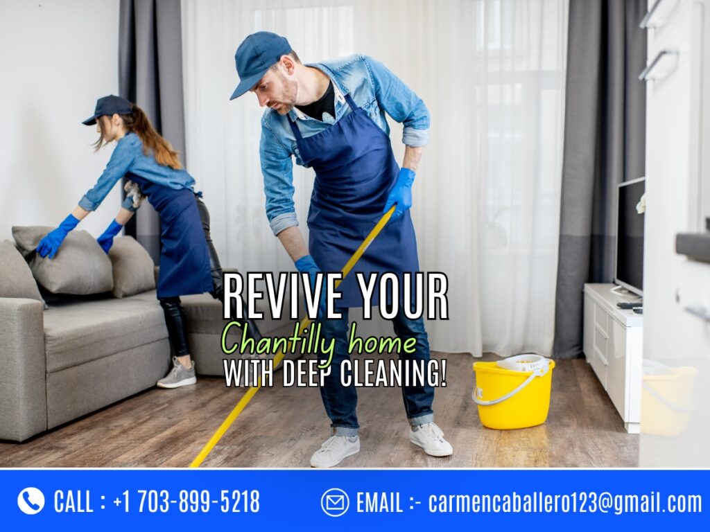 Spotless living room after deep cleaning service in Chantilly VA