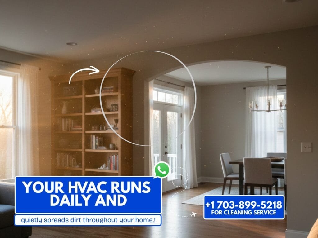 HVAC system spreading dust and dirt inside a Northern Virginia home