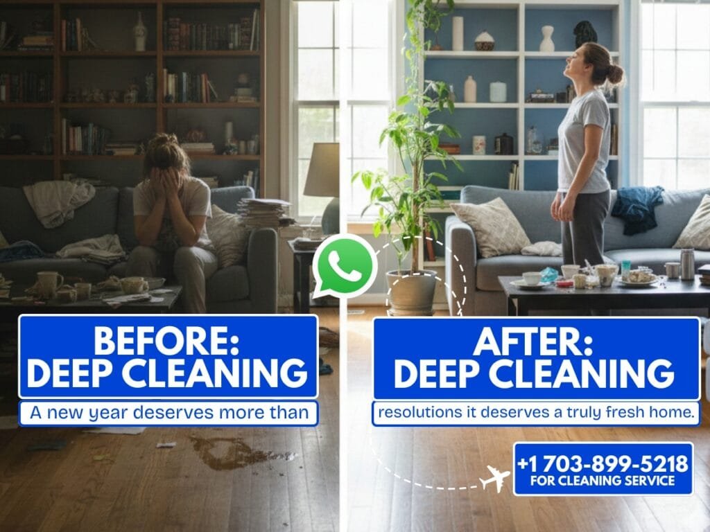 Professional New Year deep cleaning service in a Northern Virginia home by Cleaning Fairies VA