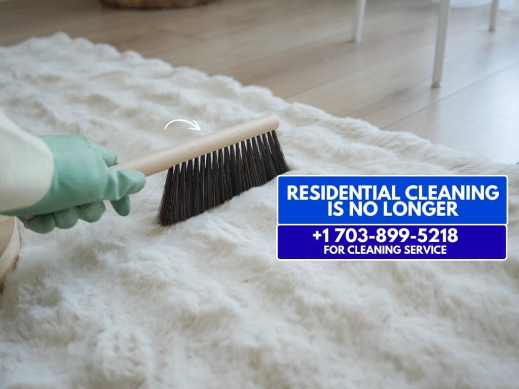 Professional residential cleaning in a Northern Virginia home