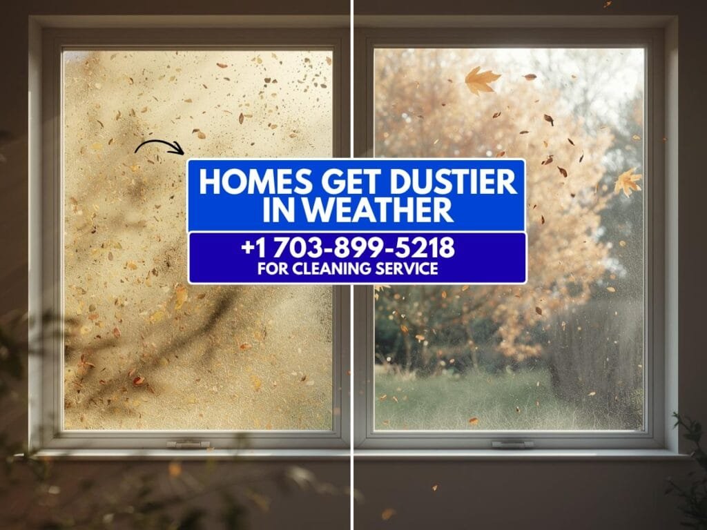 Seasonal weather changes causing increased dust inside homes