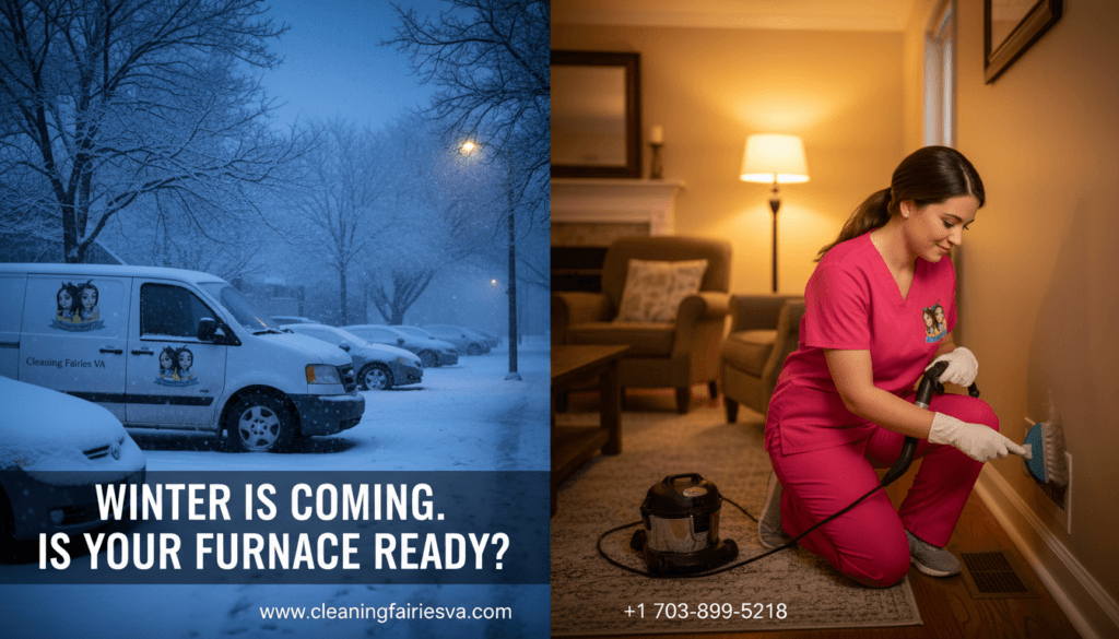 Cleaning Fairies VA's Women Working To Fix Furnace At Everytime.